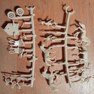Set of horse chariot miniatures