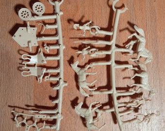Set of horse chariot miniatures