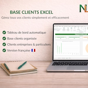 Base clients Excel français | Tableau de bord clients | Fiche client automatisée | CRM Excel simple | Suivi clients TPE indépendant