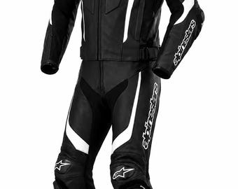 Alpinestars Men’s Leather Motorcycle Racing Suit Track Day Riding Gear Sport Bike Armor