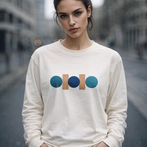 Data Flow Minimalist Line Art Long Sleeve Shirt | Abstract Graphic Long Sleeve Shirt | Gift for Tech Enthusiast | Unisex