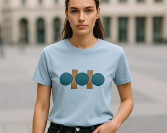 Data Flow Minimalist Line Art T-Shirt | Geometric Graphic Tee | Gift for Tech Enthusiasts | Unisex