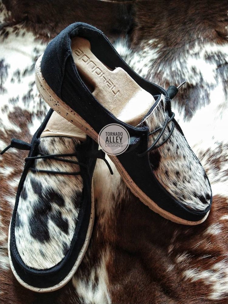 Custom Hey Dudes Women's Hey Dude Shoes Cowhide Shoes | Etsy