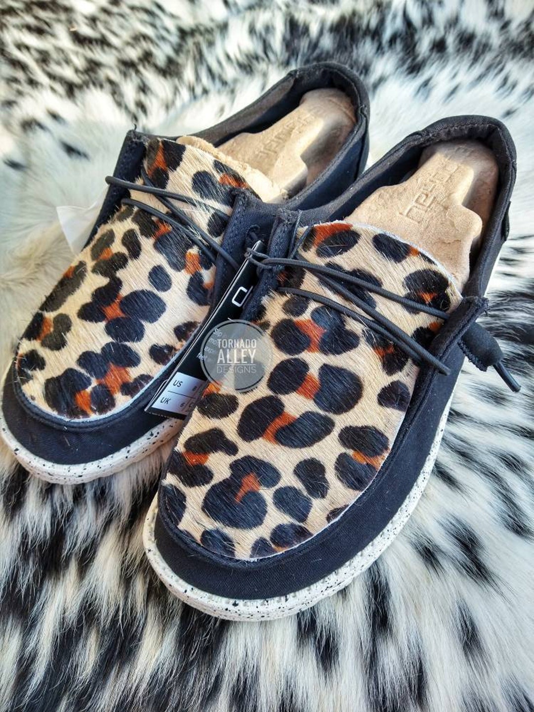 Custom Hey Dudes, Women's Hey Dude Shoes, Cowhide Hey Dudes, Western