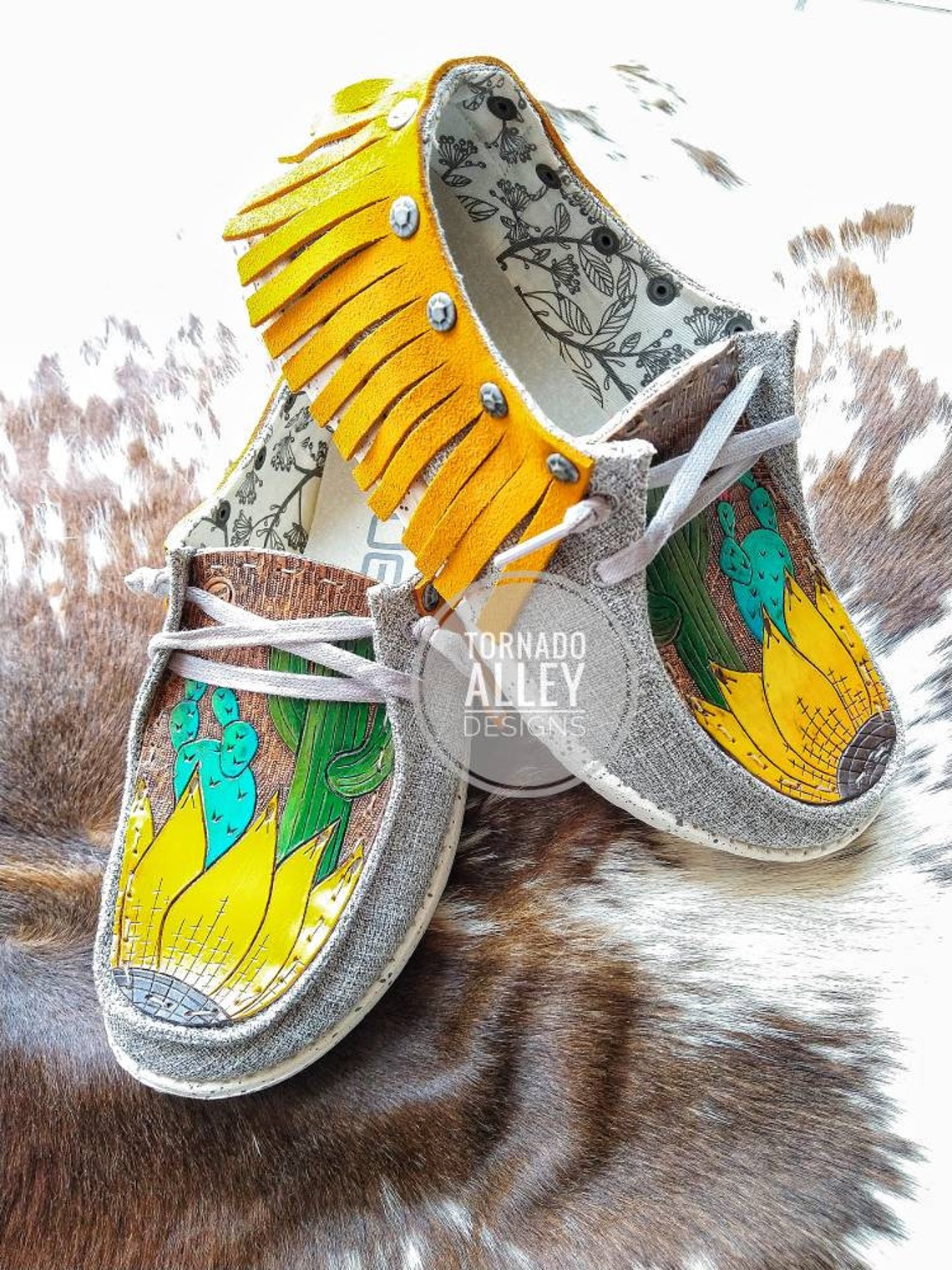 Women s Hey Dudes Western Hey Dudes Tooled Leather Hey Etsy