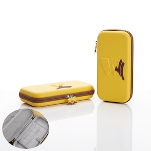 Anime Inspired Carry Case | Yellow Protective Storage| Gaming Accessory Pouch | Hard Shell Travel Case