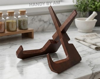 Mothers Day Recipe Holder, Wood iPad Stand, Book Stand, Cookbook Stand, Gift For Her