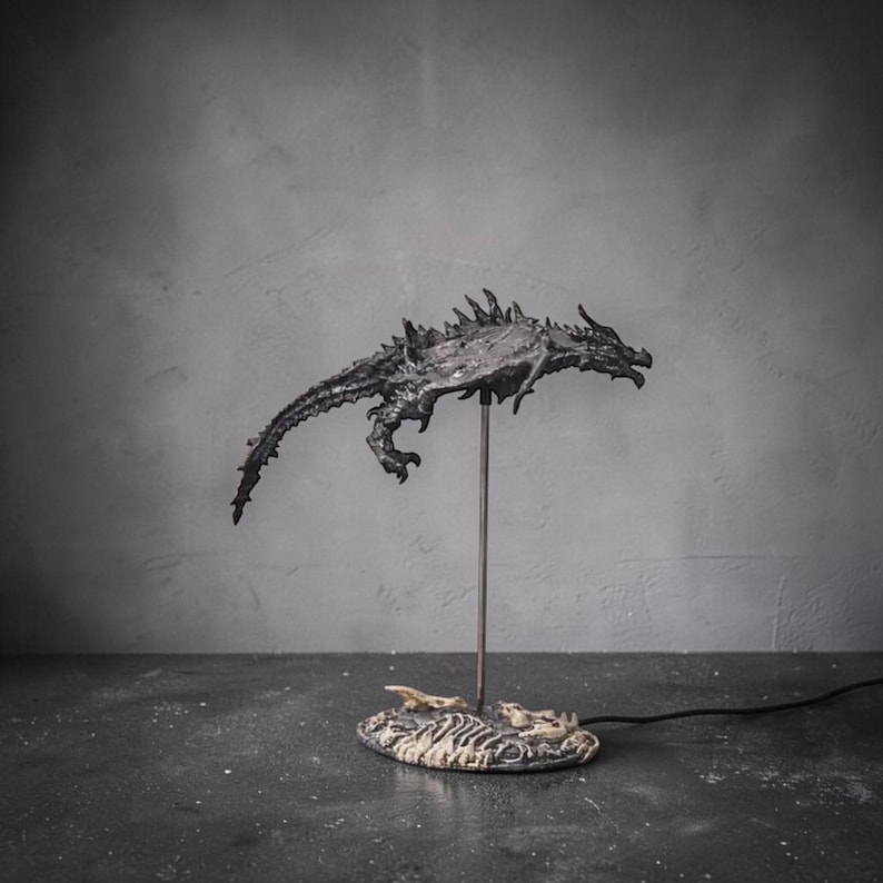 Skyrim Alduin Dragon Statue – Elder Scrolls V Collectible Dragon ...