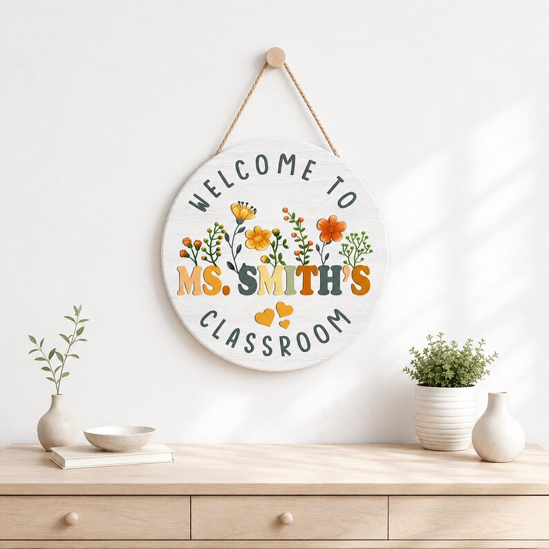 Personalized Classroom Door Sign for Teachers, Class Back to School ...