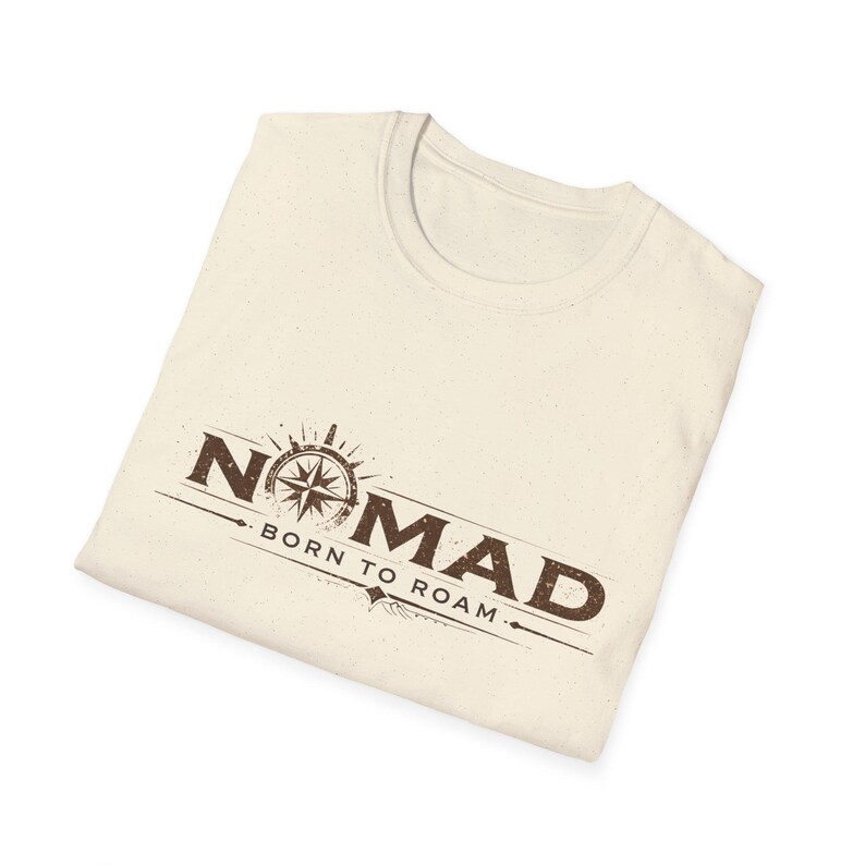 Nomad Compass Born to Roam T-shirt | Travel Adventure-T-shirt afbeelding 4