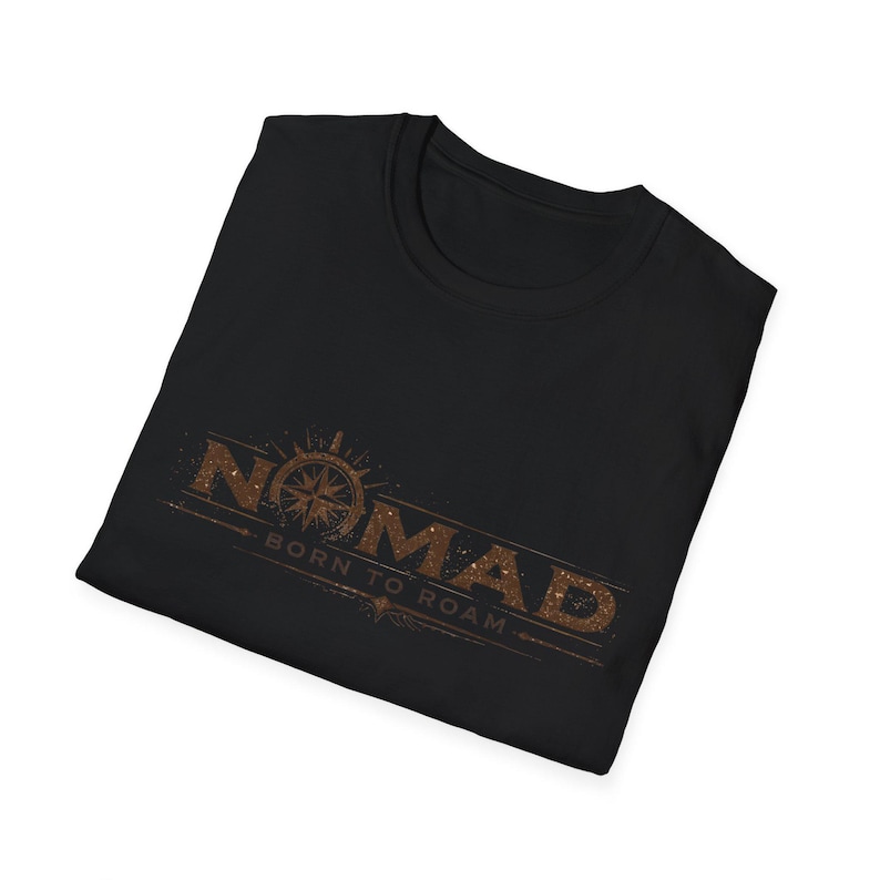 Nomad Compass Born to Roam T-shirt | Travel Adventure-T-shirt afbeelding 3