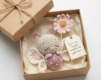 Schema all'uncinetto per una farfalla addormentata - Peluche amigurumi a forma di farfalla in PDF, schema all'uncinetto per bambola a forma di farfalla kawaii, regalo fatto a mano