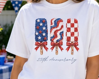 Patriotic Shirt Americana Popsicle Graphic 4th of July Tee