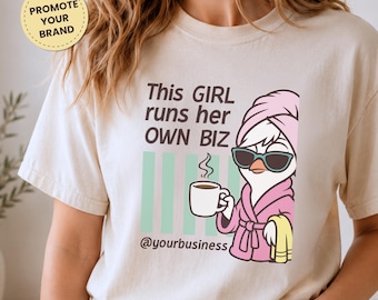 Custom Business Owner Shirt Personalized Small Business Tee for Women Ivory Comfort Colors Graphic T Shirt