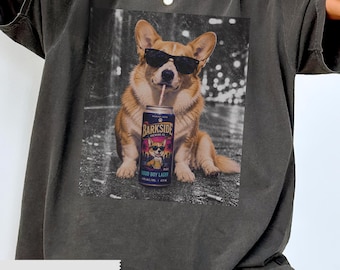 Camiseta Corgi Cerveja, Camiseta Divertida com Cachorro, Presente para Amante de Corgi, Camiseta Vintage Corgi, Presente para Amante de Cães