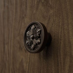 Boutons de meuble en bronze, rosace ronde, quincaillerie compatible Metod