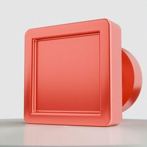 Square Palazzo Cabinet Knobs — Candy Red | Minimalist Furniture Hardware
