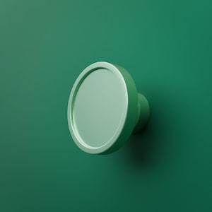 Tirador redondo verde esmeralda para armario de cómoda