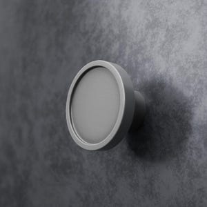 Ronde kastknop, geborsteld aluminium, Scandinavische ladeknop, minimalistisch beslag