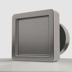 Square Palazzo Cabinet Knobs — Titanium Grey | Minimalist Furniture Hardware