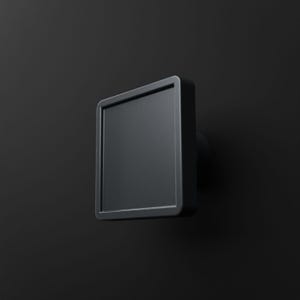 Grijze kastknop, effen vierkant, minimalistisch beslag, vier maten, zeven kleuren