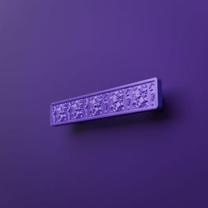Dark Lilac Bar Pull, 96mm Rosette Cabinet Handle for Wardrobe Doors