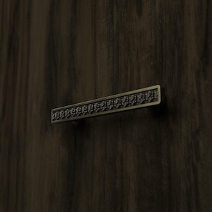 Rosette Drawer Pull, Antique Brass Regal Bar Cabinet Handle