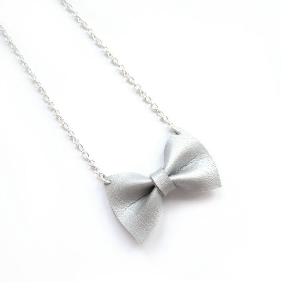 etsy bow necklace