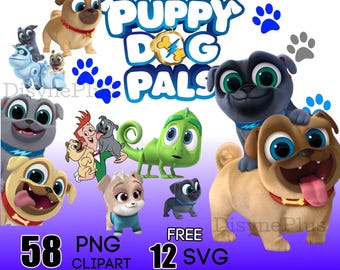 Puppy Dog Pals Png Bundle Svg Cut Files For Cricut, Cartoon Sublimation Cliparts, Themed Birthday Party Design Travel Shirt 2026 Cake Topper