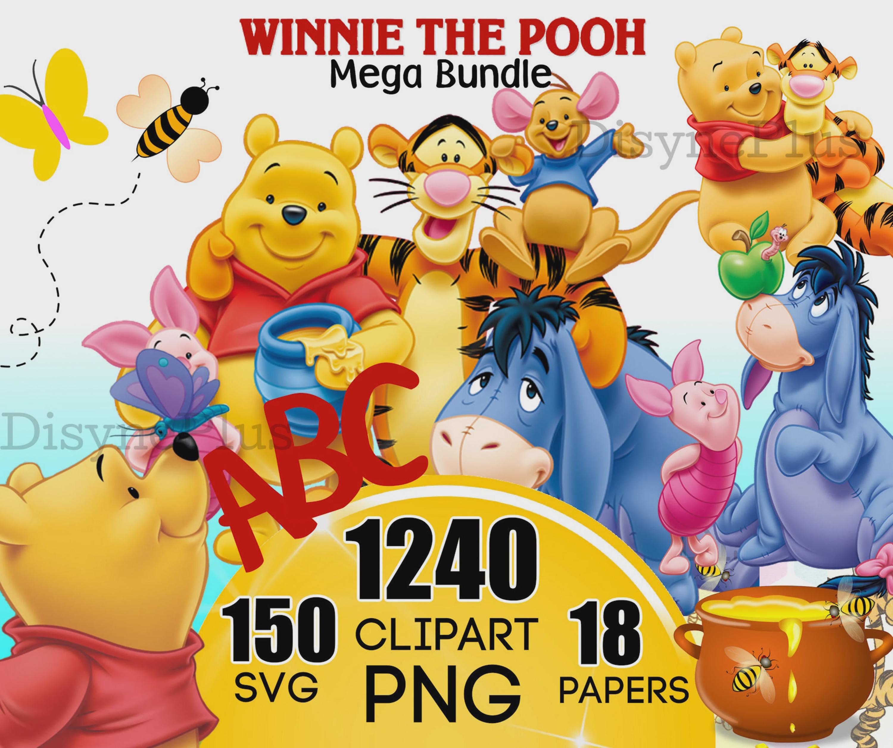 Tigger Gopher Winnie the Pooh SVG Bundle 2026, Tigger Png, Eeyore Svg Files for ...