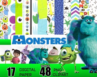 Monsters Inc Png, Monsters Clipart Bundle Digital Paper Svg Png Instant Digital Download Monsters Shirt Cake Topper Mike Sully Birthday 2026