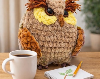 Owlbear Crochet Pattern PDF – Amigurumi Fantasy Owl Bear Plush, Cute Stuffed Toy Tutorial, Digital Download