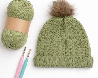 Crochet Hat Pattern PDF – Easy Chunky Beanie Crochet Pattern for Beginners – Warm Winter Hat DIY Instant Download