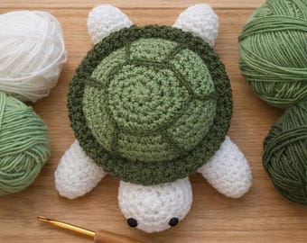 Amigurumi Turtle Crochet Pattern PDF – Tina the Turtle Plush Toy, Easy Beginner Pattern, Instant Download, Cute Animal Crochet