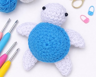 Crochet Turtle Pattern PDF, Easy Amigurumi Sea Turtle Plushie, Beginner Friendly Stuffed Animal Toy, Cute Instant Download