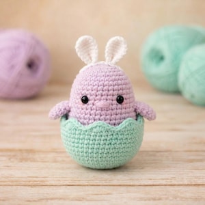 Little chick shell/Petit poussin coquille (Crochet Pattern PDF, EN + FR)