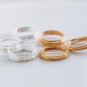 Smyckestråd i guld 24 gauge / 0,5 mm / 4 m Förgylld spole Koppartråd Gyllene hantverkstråd _29681