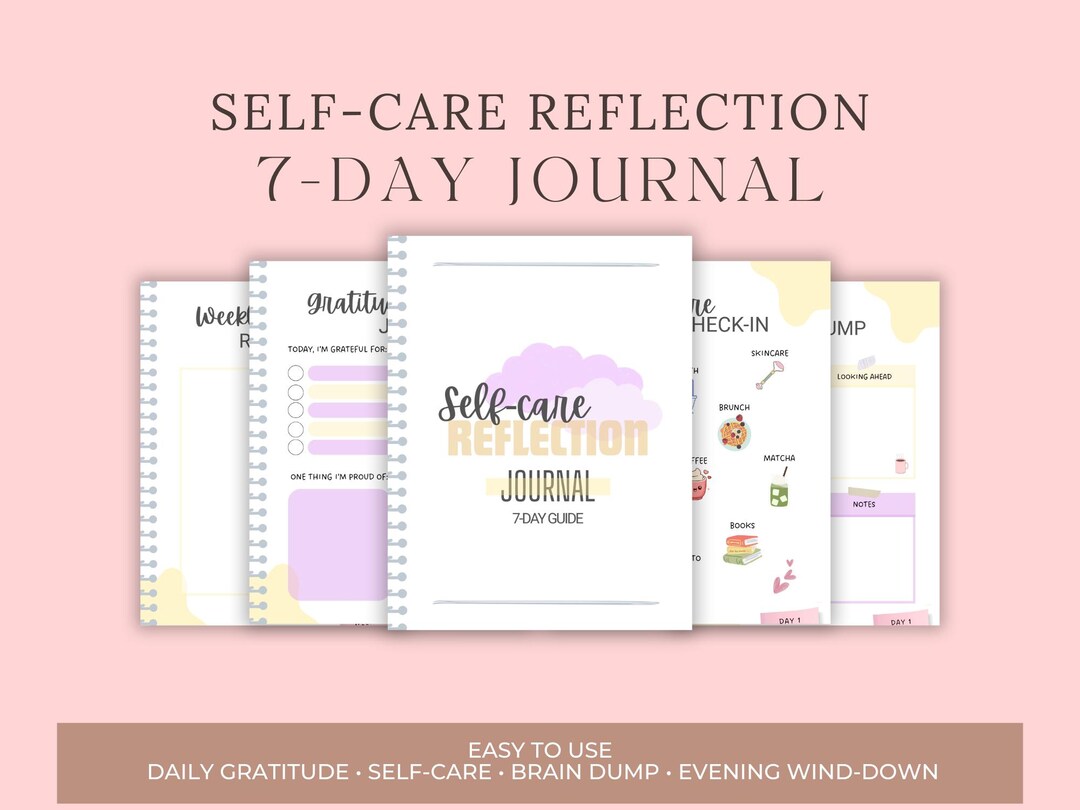7-day Self Care Reflection Journal – Pastel Edition | Printable ...