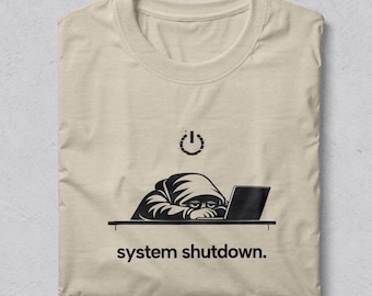 Systemavstängning, utbrändhet, låg energi-t-shirt, introvert gåva