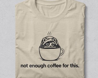 Inte tillräckligt med kaffe-tröja, minimalistisk grafisk t-shirt, introverta kaffeälskarkläder
