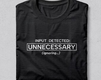 Introvert T-shirt Input Detekted Onödig Tee Rolig Antisocial Minimalistisk T-shirt