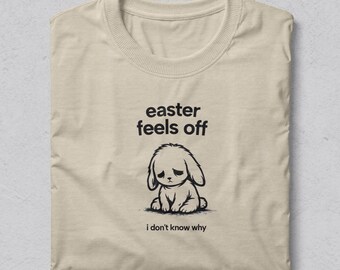 Sorglig påskhare-t-shirt, minimalistisk introvert t-shirt, mörk humor påsktröja