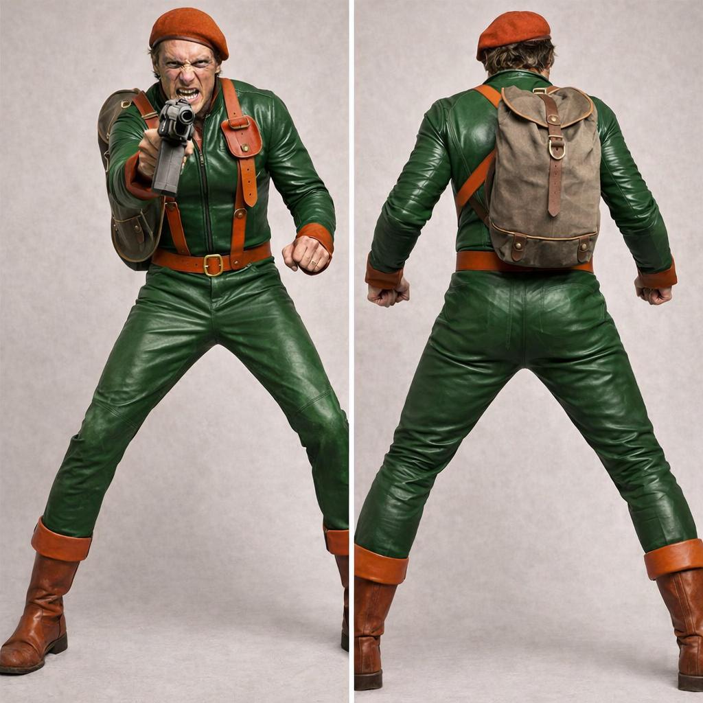 Acrobat Marvel Leather Costume – Green Leather Superhero Suit With ...