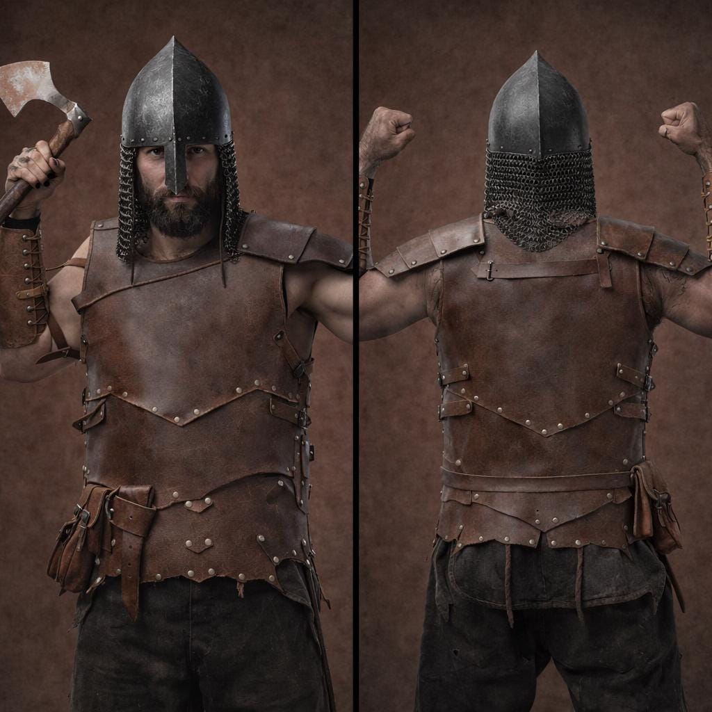Medieval Viking Leather Armor – Handmade Warrior Costume | LARP Vikings ...