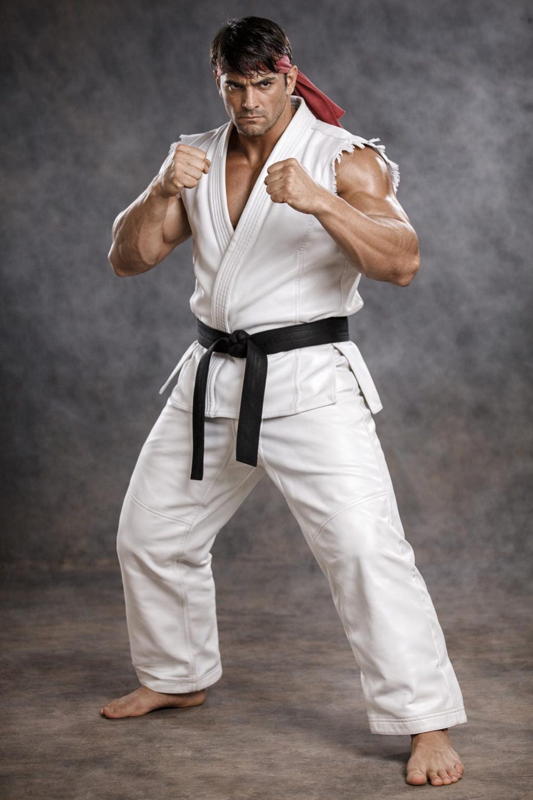 Ryu Street Fighter Leather Costume – Handmade Martial Arts Cosplay ...