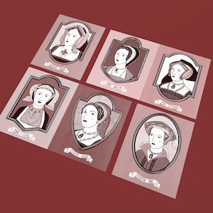 Die Sechs Frauen von Heinrich VIII Postkarten