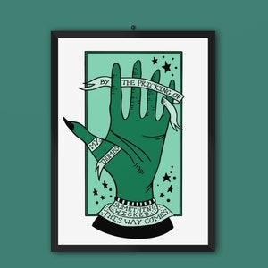 By The Pricking Of My Thumbs Something Wicked This Way Comes Shakespeare Print Green