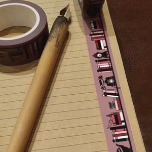 Red Books Bookshelf Washi Tape