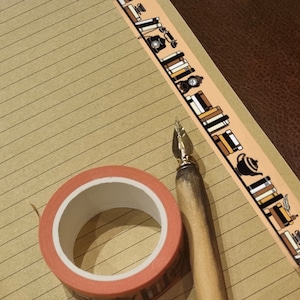 Yellow Books Bookshelf Washi Tape