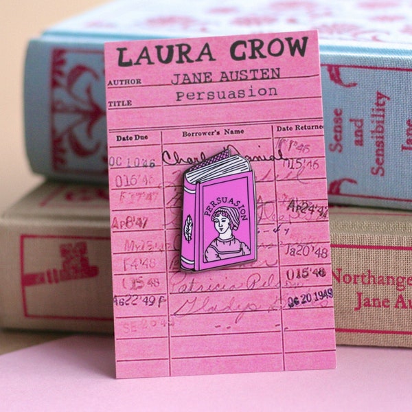 Jane Austen Enamel Pin Persuasion Enamel Pin Badge Book Enamel Pin
